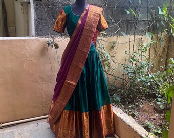 Wedding Lehenga Choli/ Langa Voni With Dupatta /teen Lehenga/ Narayanpet  Lehenga/ Indian Half Saree/juniors Lehenga/ Voggish - Etsy Canada