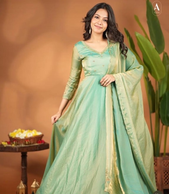 slim fit dress slacks Green Tropical Print Plunge Studded Maxi Skirt Two Piece Set main image 1