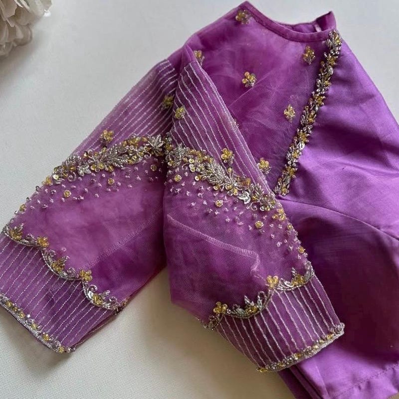 Lavendar Hand Work Blouse main image 0
