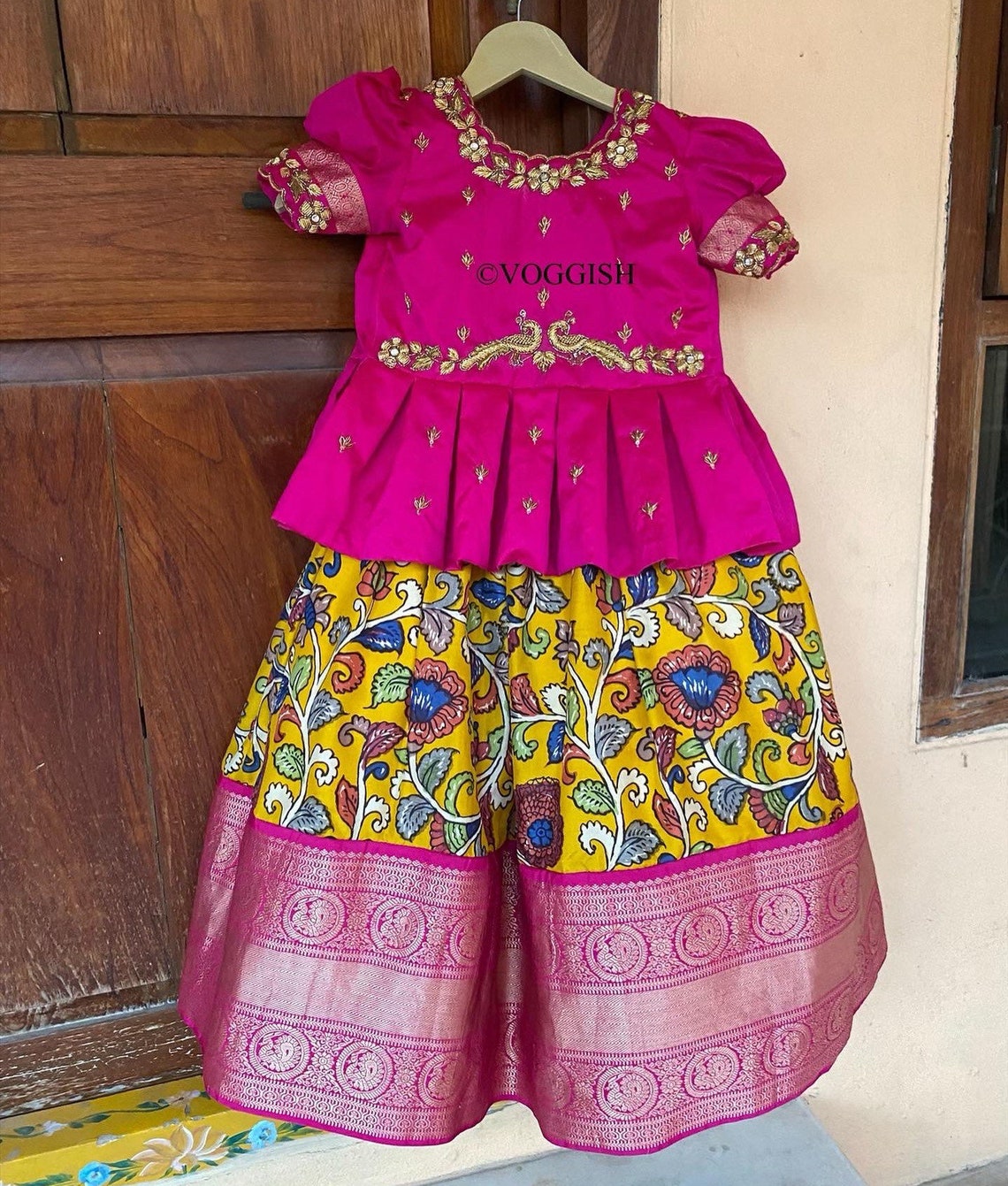 Kids Kalamkari Lehenga Set / Kids Indian Skirt Set/ Indian - Etsy
