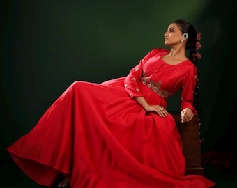 Red Anarkali suit usa/anarkali red kurta full sleeve/red full sleeve anarkali/red dress anarkali/Indian dresses/red anarkali suit set dupatt