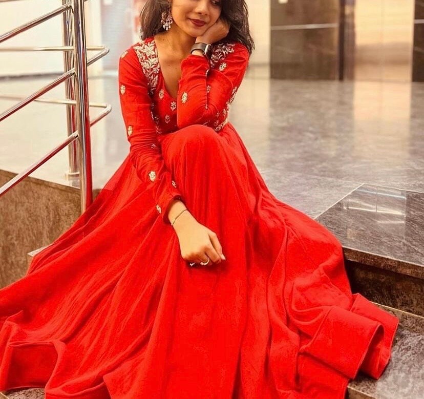 Red Anarkali Suit Usa/anarkali Red Kurta Full Sleeve/orange Red Full Sleeve  Anarkali/red Anarkali/indian Dresses/red Anarkali With Dupatta - Etsy