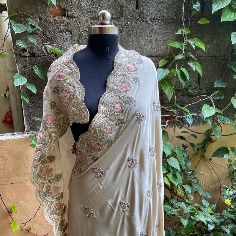 Sunrise Silk Saree (With Embroidered Scallop Blouse Piece) main image 0