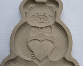 Molde de cerámica para galletas con forma de osito de peluche