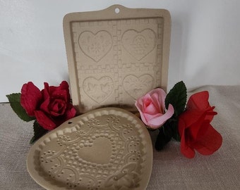 Moldes de cerámica para galletas con forma de corazón de San Valentín