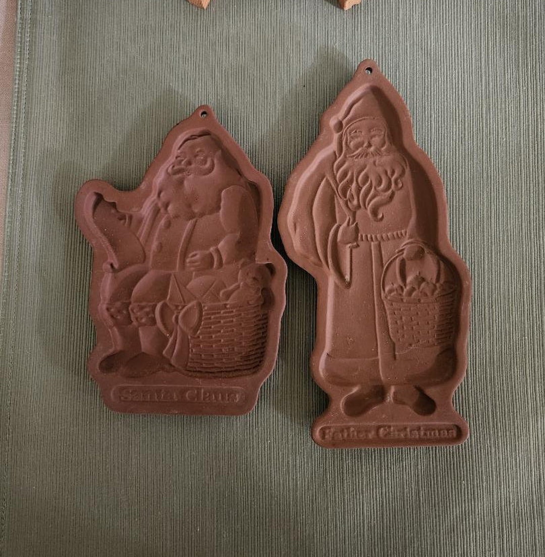 Santa Ceramic Cookie Molds Etsy