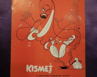 Programa de teatro musical Kismet de 1955