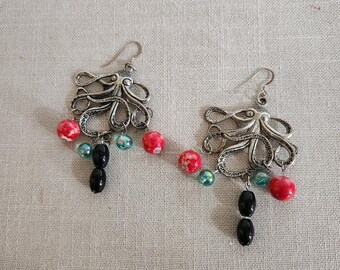 Pendientes de pulpo Steampunk