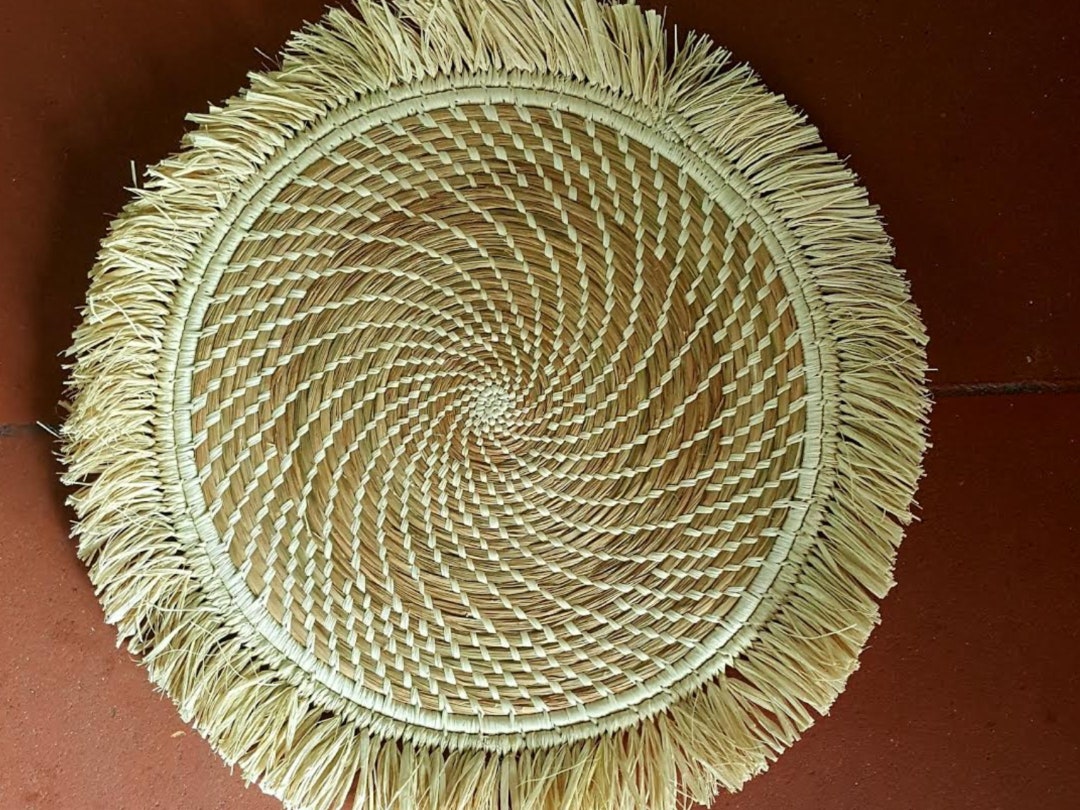 17handmade All Natural Grass Placemats Wicker Table Mats Etsy