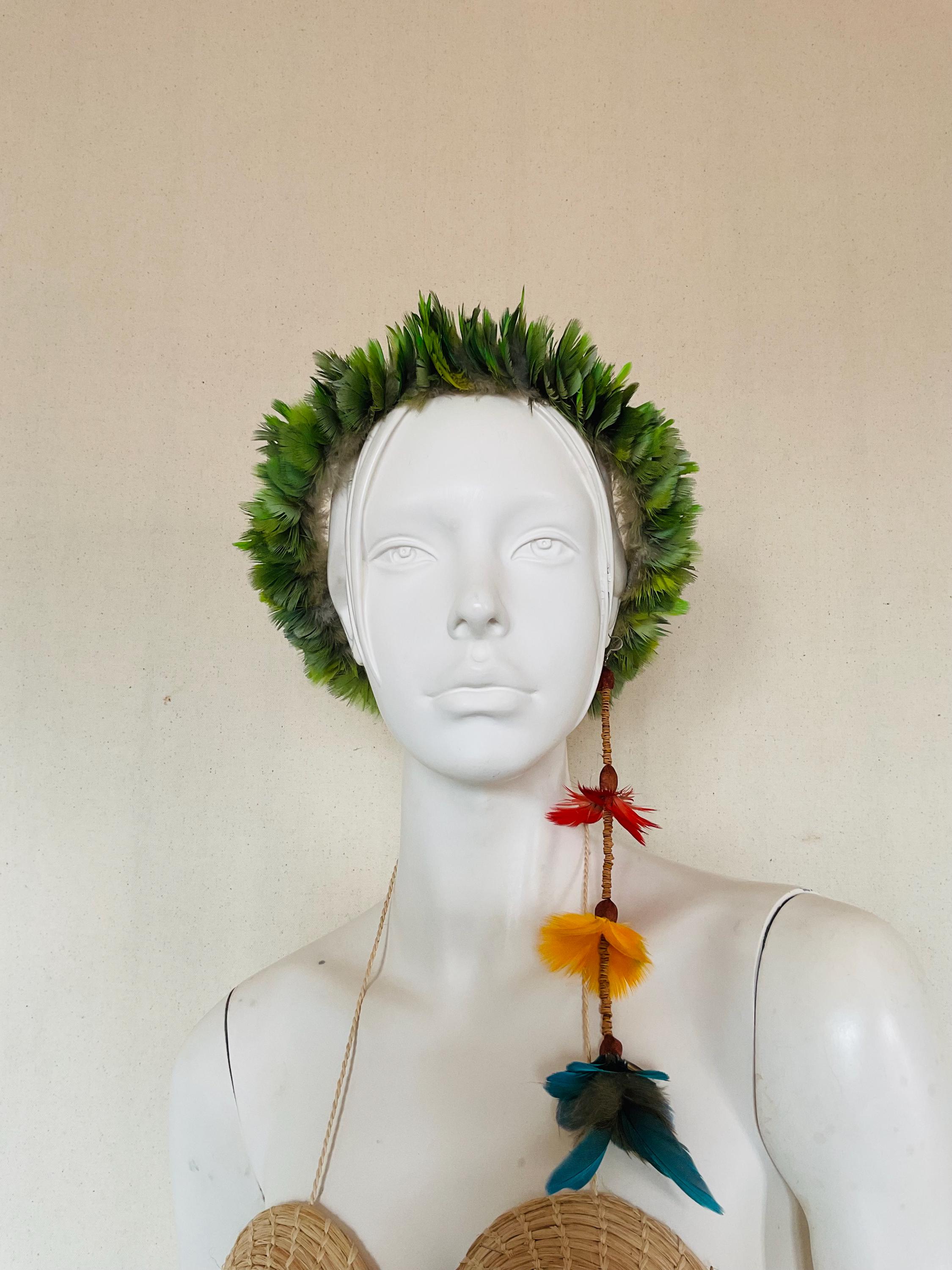 Real Natural Feathers Tiara Indigenous Headdress Native Feather ...