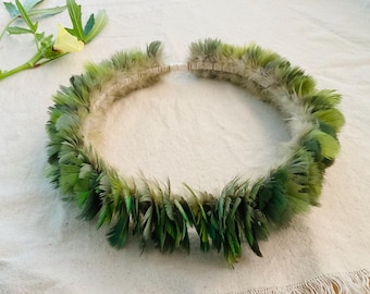Real  Natural Feathers Tiara Indigenous Headdress Native Feather Headwear Taino Cultural  Rituals Ceremonies Costumes