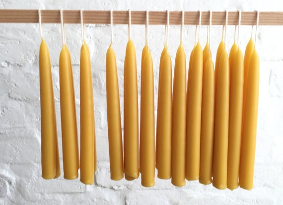 Beeswax Spiral Taper Candles - Set of 2