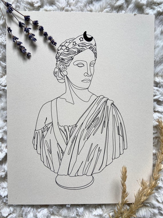 Cartoon Cookie on Tumblr: #Artemis, #greek goddess of the moon and the  hunt. #inktober #greekmythology #diana #moon #hunt #deer