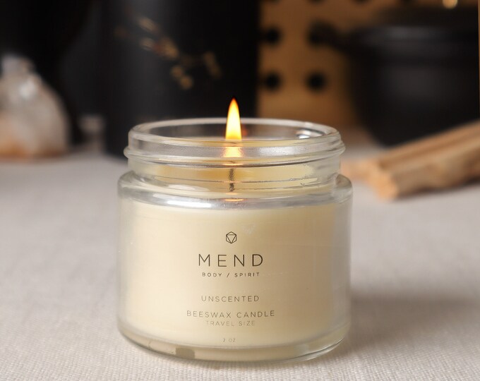 Beeswax Travel Candle Unscented Allergy Safe Self Care Etsy