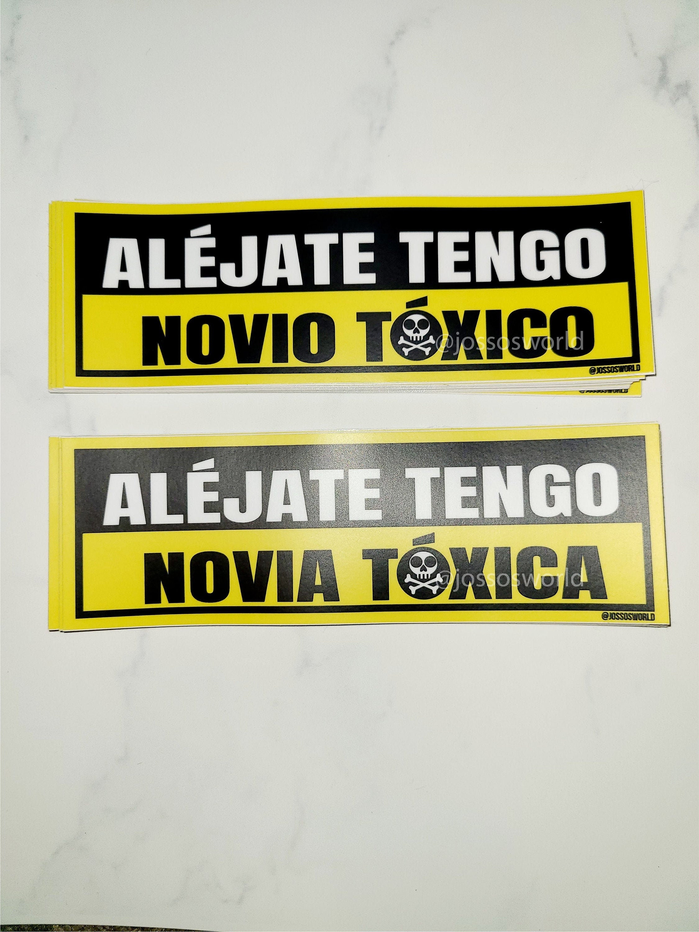 NOVIO TOXICO CALCOMANIA STICKER DECAL DE VINILO BLANCO 10" 👍
