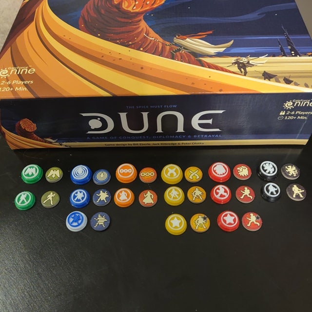 Dune Board Game Faction Player Disks 136 pieces Expansion Etsy