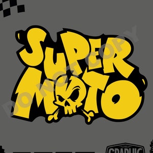 Supermoto Grafik digital Aufkleber svg Vektordatei download pdf druckbares Design Enduro Motocross Fahrrad png