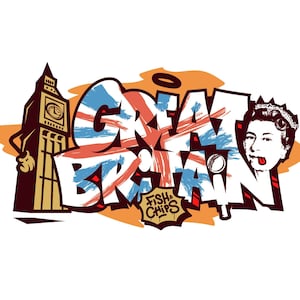 Great Britain logo pdf vector download graffiti tshirt theme svg