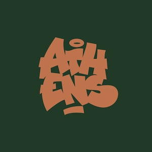 Logotipo de Atenas estilo graffiti svg descargar vector street gráfico pegatina png