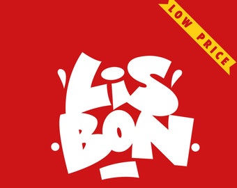 Lissabon Graffiti Vektor Logo