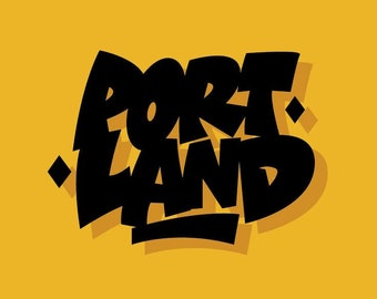 Portland City vector graffiti logo svg