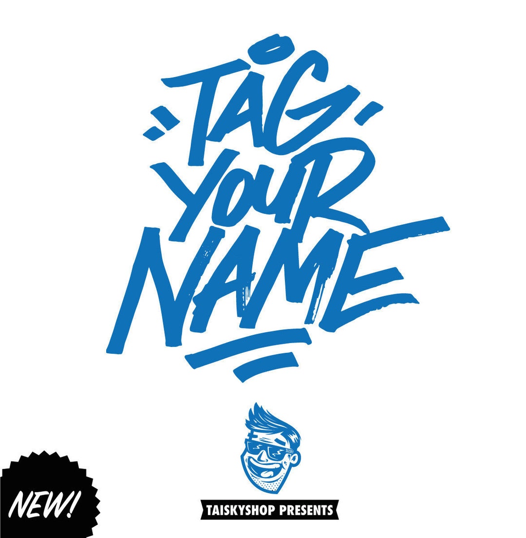 Tag Your Name Nickname Graffiti Stil Marker Typografie Sticker Etsy.de