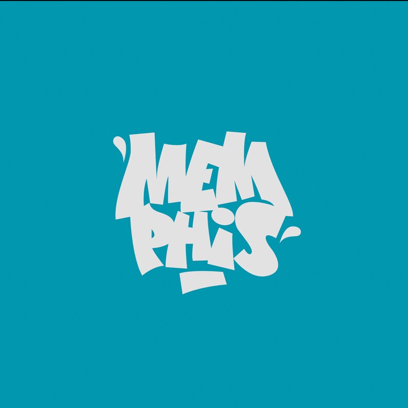 Memphis Logo Graffiti Graphic Sign Png Download Memphis Art Etsy