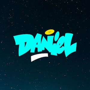 Daniel digital sticker vector graffiti personalized png svg files