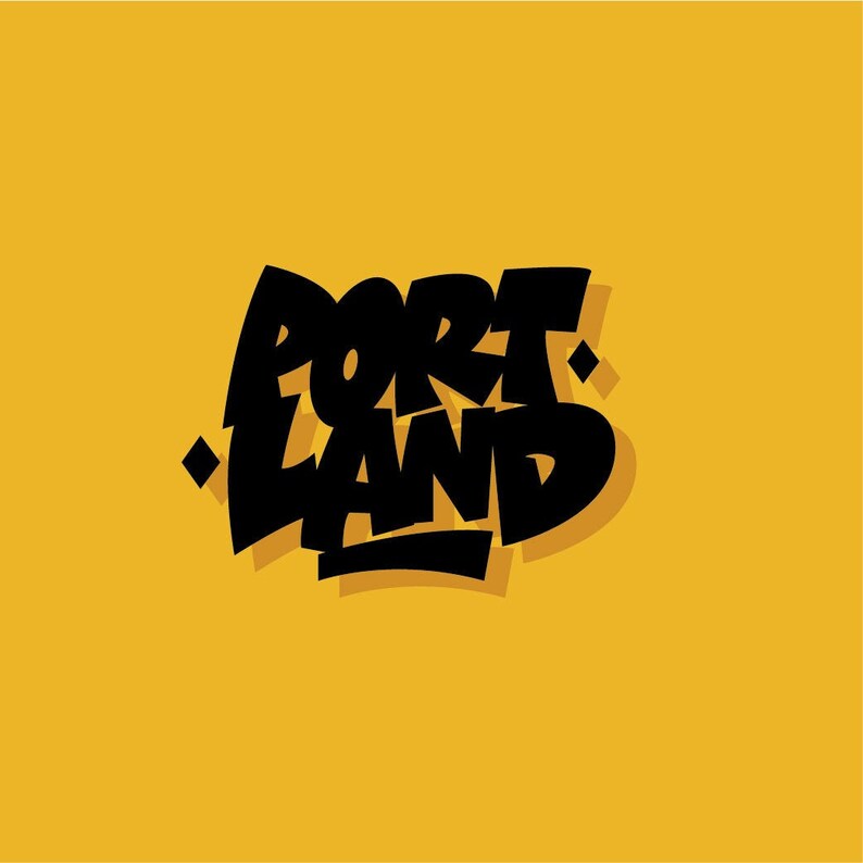 Download Portland City vector graffiti logo svg | Etsy
