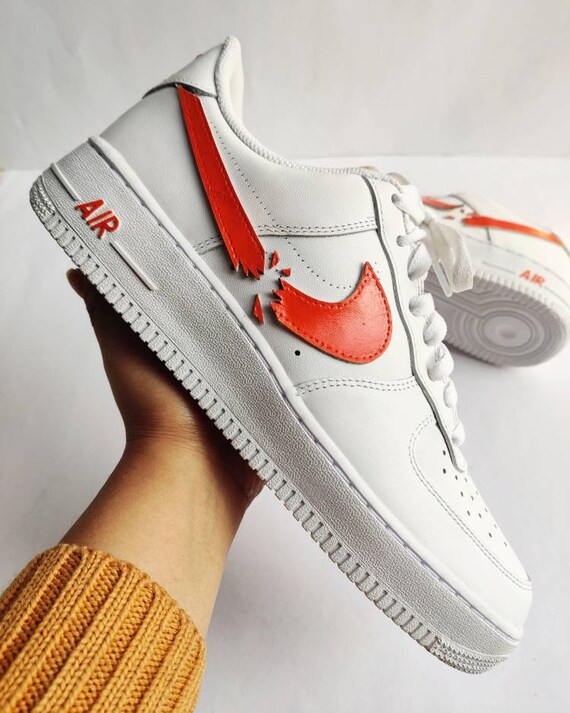 Cracked Nike swoosh Af1 | Etsy