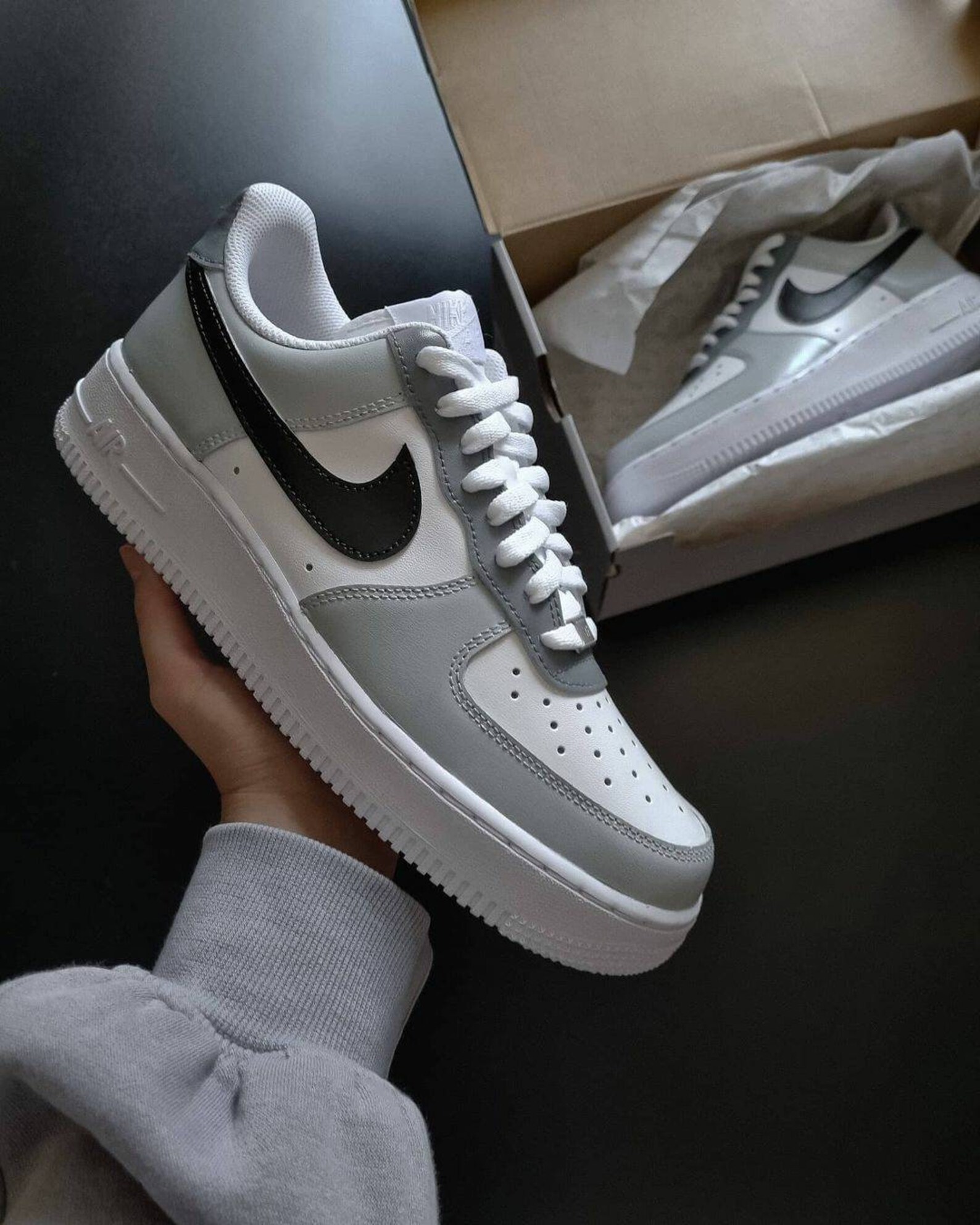 nike air force 1 shell grey
