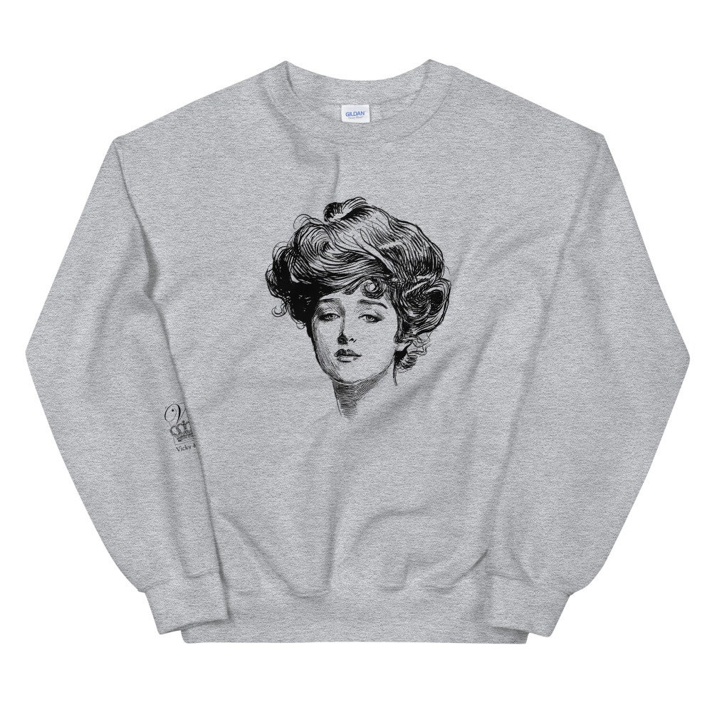 1900 The Iconic Gibson Girl by Charles Dana Gibson Vicky & Eddie Vintage Antique Design Unisex Short Sleeve T-Shirt