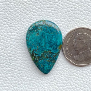 Wonderful! Tibetan Turquoise, 34 Cts, Top Quality, Natural Tibetan Turquoise Cabochon, Oval Shape, 34*23*6 MM, For Making Jewellery AT-1384