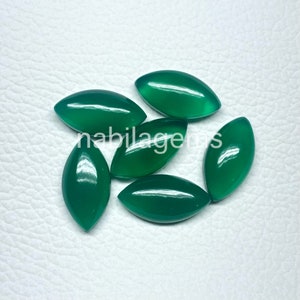 Cabujón Marquesa de Ónix Verde Natural: Fabricación de Joyas (10 x 5 a 30 x 15 mm)