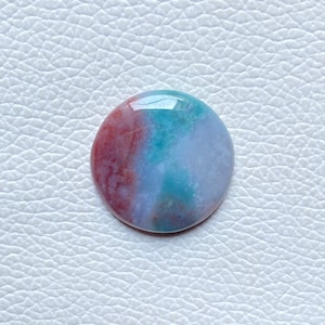 25.75 Cts, Moss Agate Cabochon, 1 Pc, Top Quality, Natural Moss Agate Gemstone, Round Shape, 27×27×5 MM, For Making Jewellery, AT-758