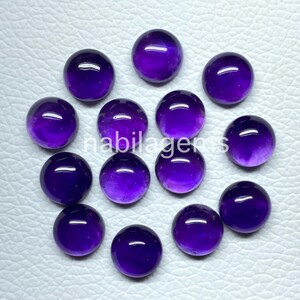 Cabochon rond en améthyste, qualité supérieure, cabochon en améthyste naturelle, 3 mm à 15 mm, pierres précieuses en vrac, pour la fabrication de bijoux