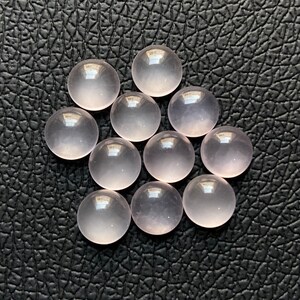 Rose Quartz Round Cabochon, Top Quality, Natural Rose Quartz  Cabochon, Round Shape, 8 to 15 MM, Loose Gemstone, For Making Jewelry, AT-277