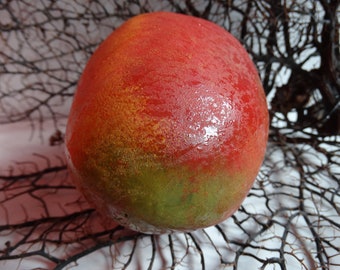 Ceramic Mango Handmade Realistic (1 pc) Natural Size, Home Decor, Gift