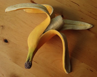 Handgemachte Keramik Angebissene Bananen Skulptur - Realistische Küchen Dekoration