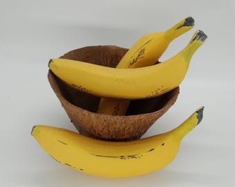 Ceramic Banana Handmade Realistic (1 pc) Natural Size, Home Decor, Gift