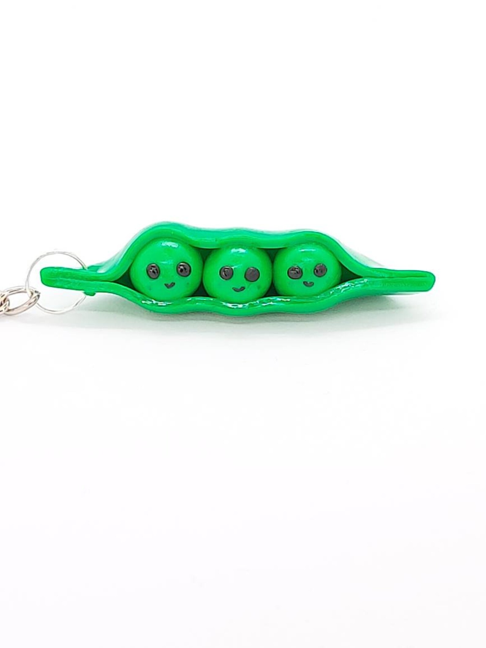 3 peas in a pod keychain. Etsy