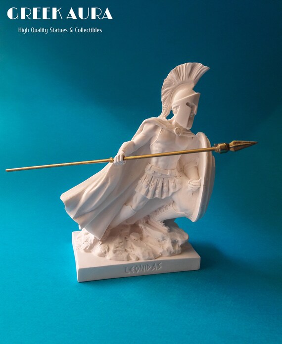 Greek Warrior Leonidas Statue Son Of The Lion Male Figure Etsy