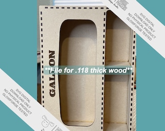 Storage Bag Organizer Digital Download .118 thick wood Gallon Organizer tested on Glowforge