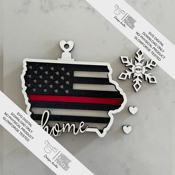 IA Red Line Digital Download 2021 Iowa Red Line Fire Fighter | Etsy