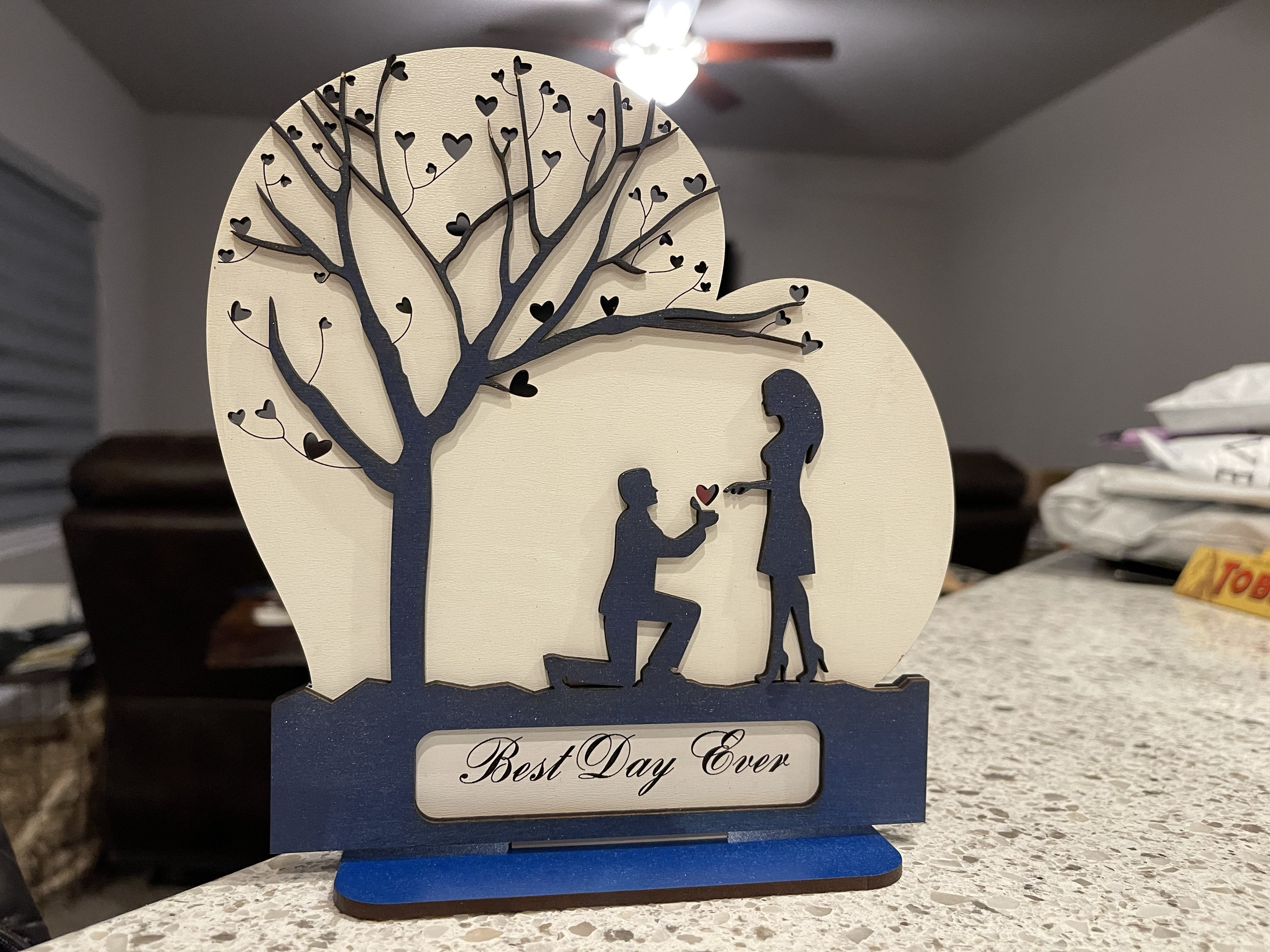Proposal Digital Download Couple Under Heart Tree Engagement SVG File ...