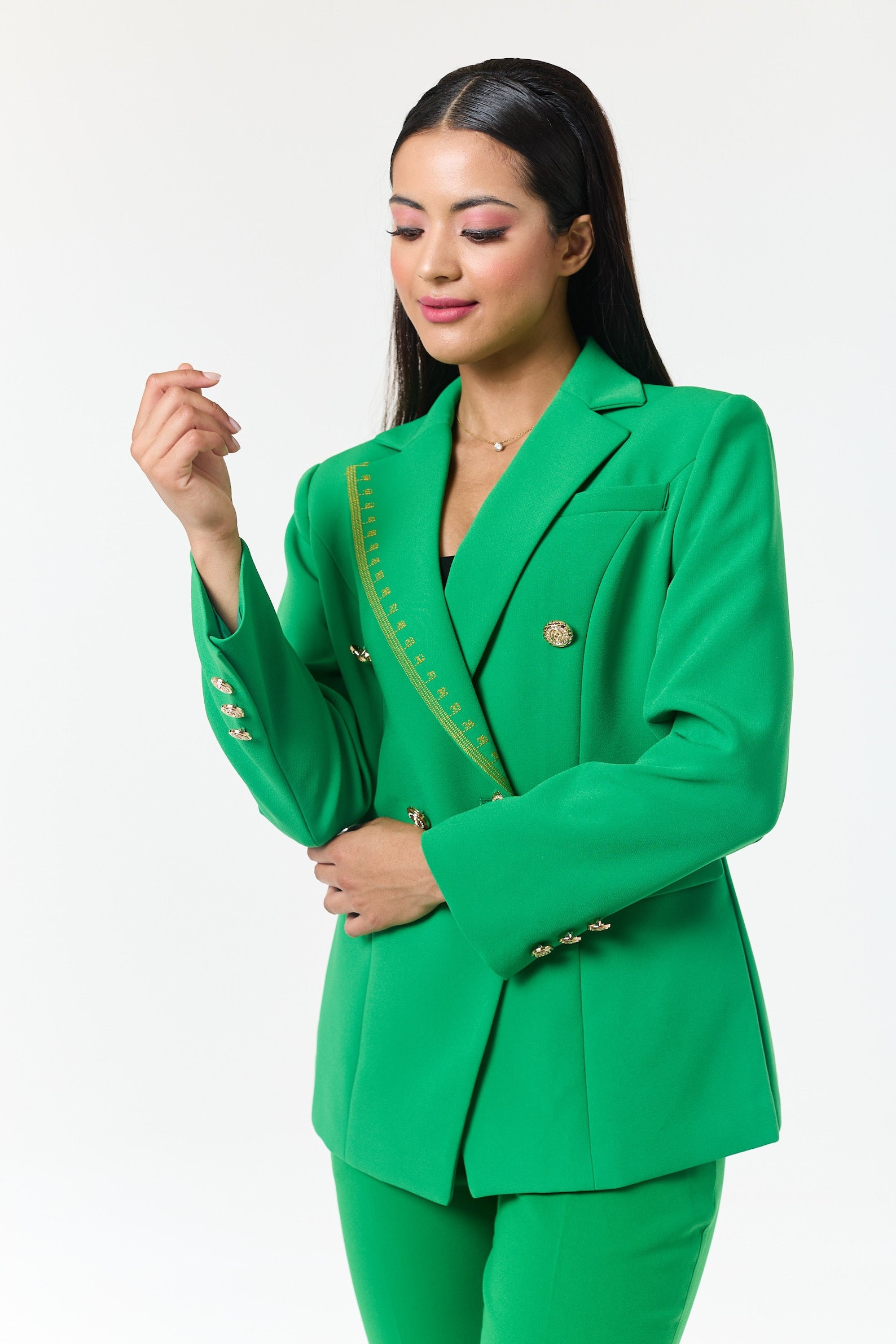 Green 2-piece Trouser Suit - Etsy