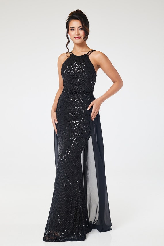 sequin dress with detachable skirt A-Line Sparkly One Shoulder Gorgeous Modest Prom Dresses with Detachab bridalsew