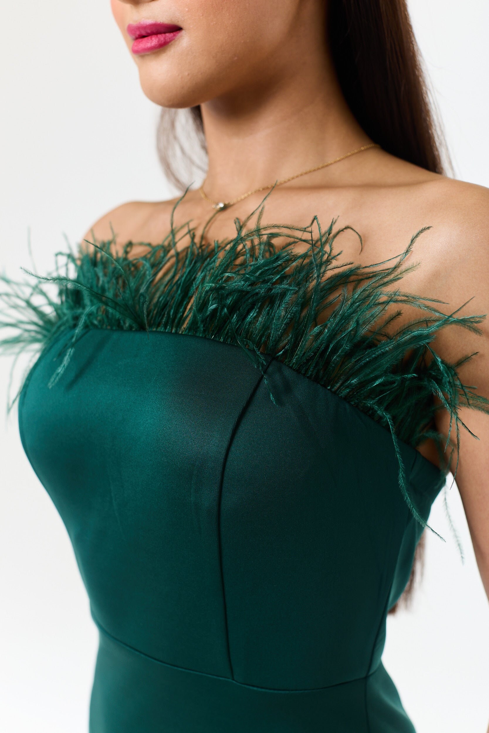 slim fit dress slacks Green Strapless Bandeau Midi Dress – Gabi Swimwear main image 1