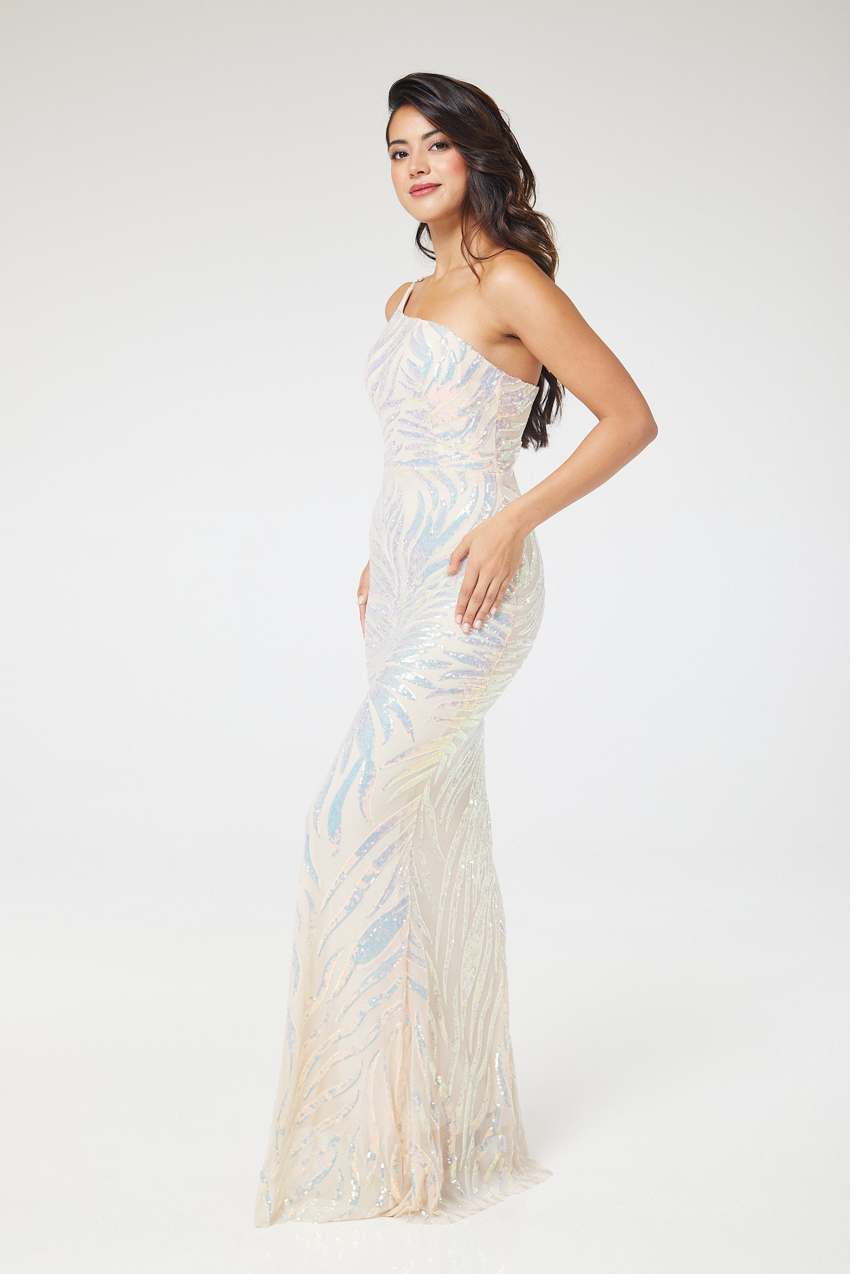 Champagne One Shoulder Dress - Etsy