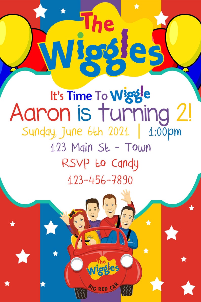 The Wiggles Birthday Invitation Etsy Australia — free download